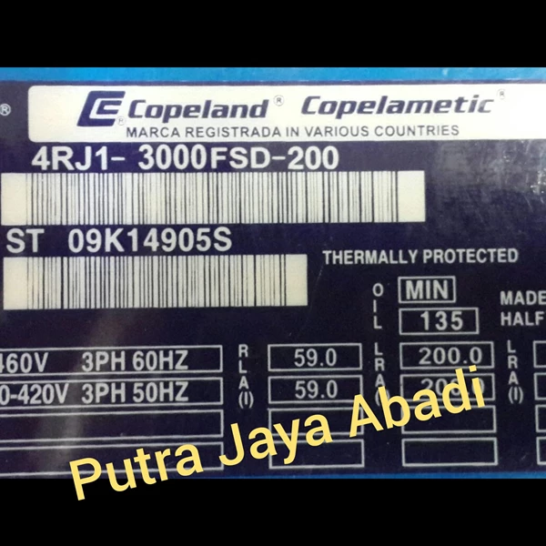 Kompresor AC Copeland 4RJ1 - 3000FSD - 200
